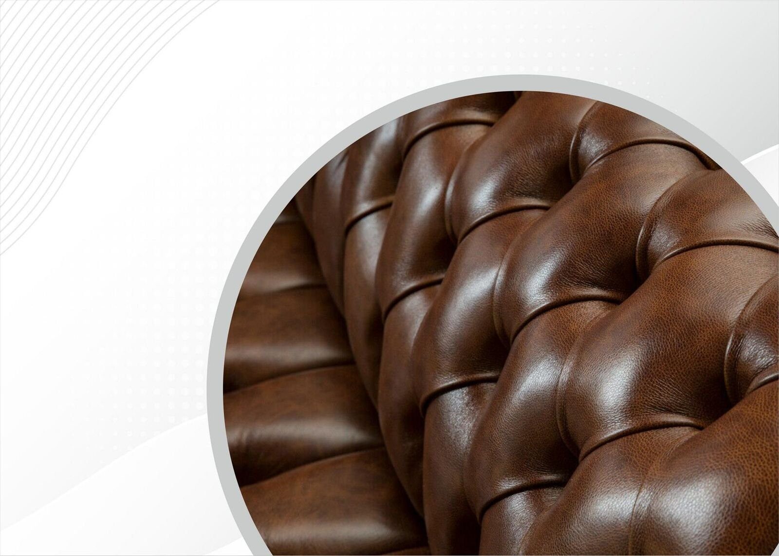 Leder Modern Europa xxl Leder Chesterfield-Sofa 1 Design Sofa JVmoebel Teile, 4 Made Sitzer 100% Sofort, Chesterfield in