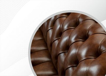 JVmoebel Chesterfield-Sofa Chesterfield 4 Sitzer Modern Design Leder Sofa xxl 100% Leder Sofort, 1 Teile, Made in Europa