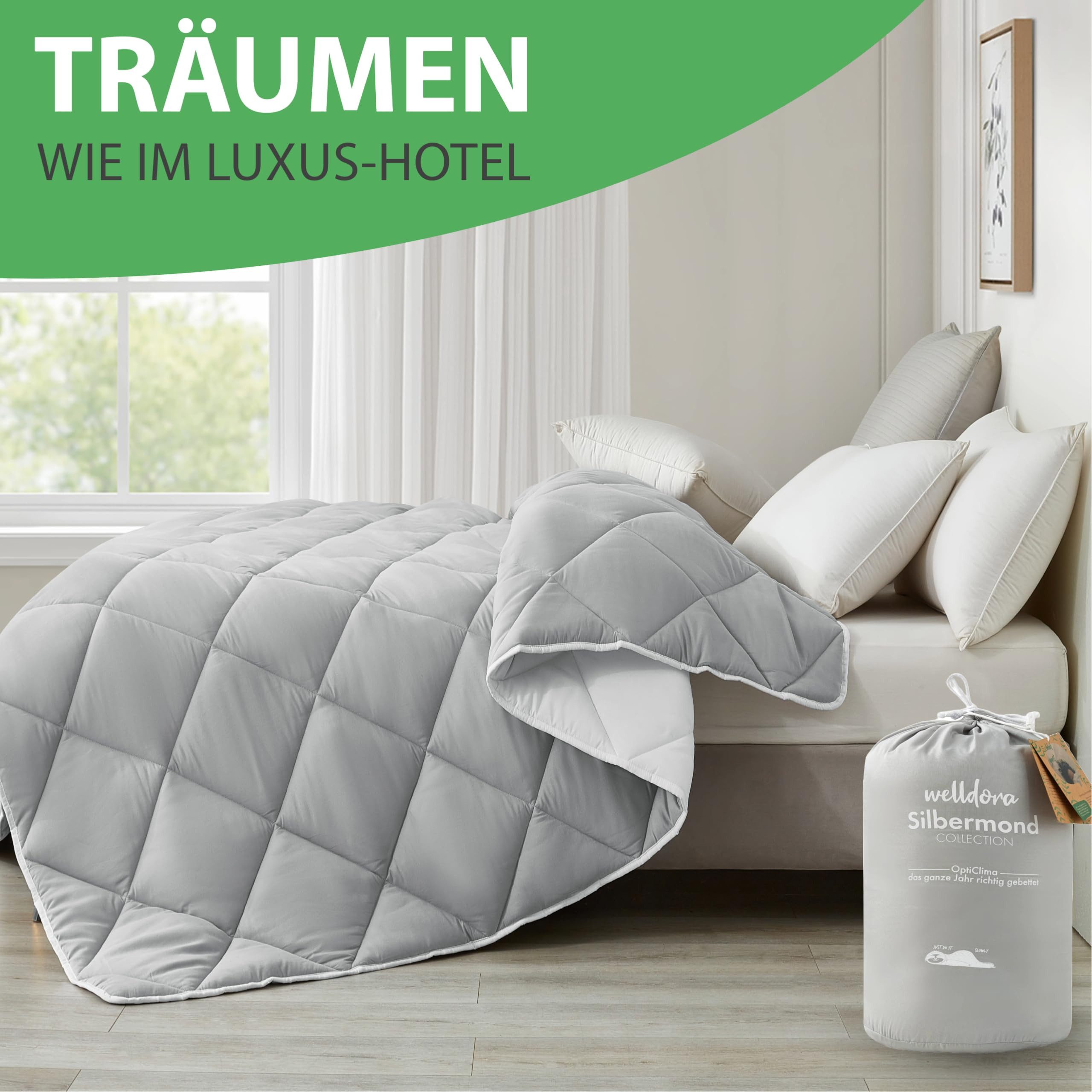 Welldora Microfaserbettdecke, Allergiker Bettdecke, Ganzjahresdecke für Sommer & Winter, Fachärztlich geprüft, Oeko-Tex Zertifiziert in Deutschland