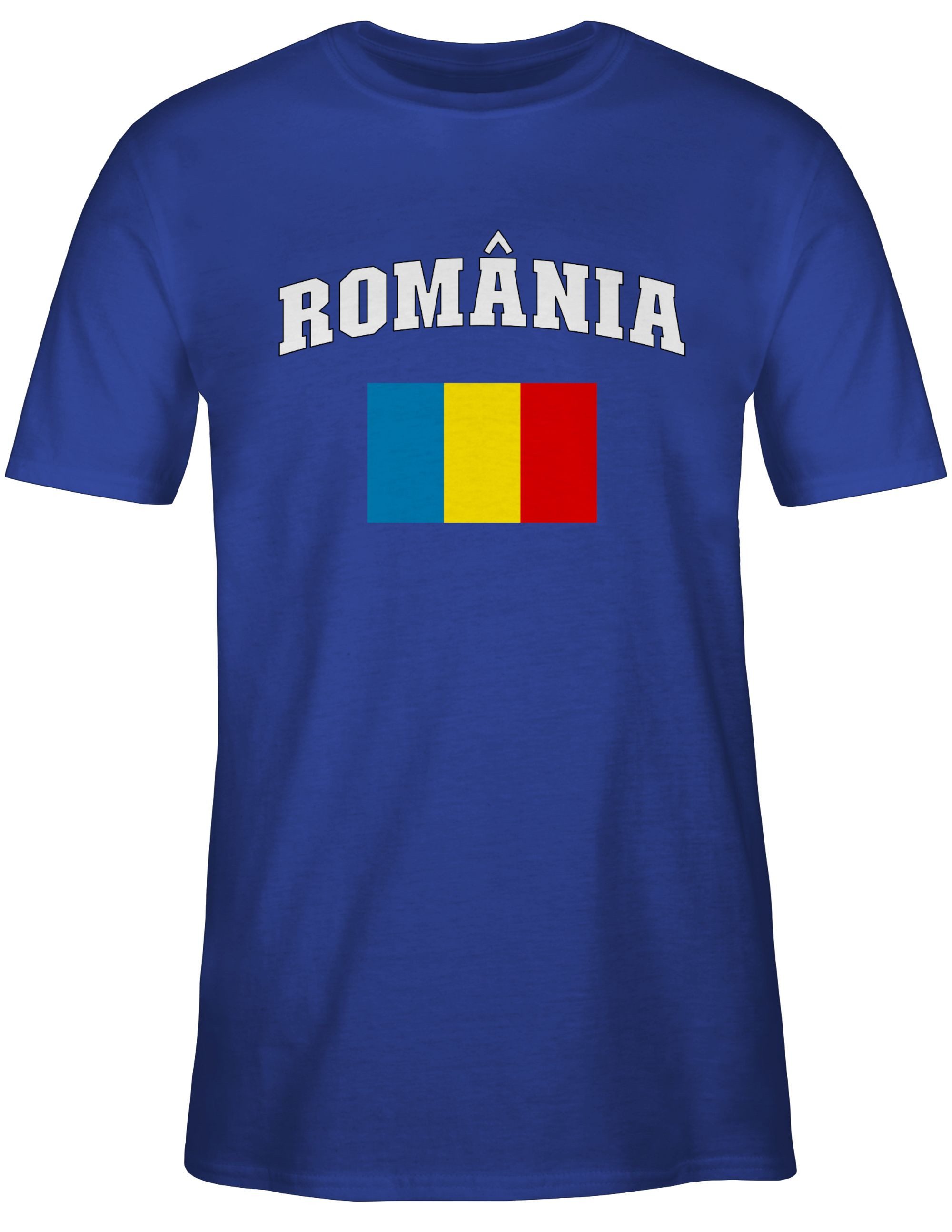 Shirtracer T-Shirt România Schriftzug mit Flagge, günstig online kaufen