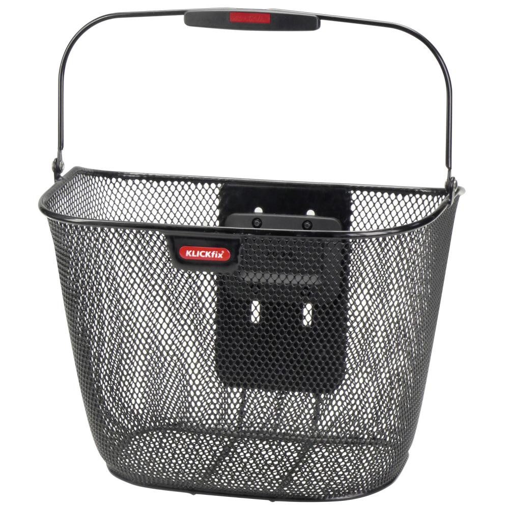 KlickFix Fahrradkorb Klickfix Lenkerkorb Uni Plus schwarz höhenverstellbar 26x27x35 cm