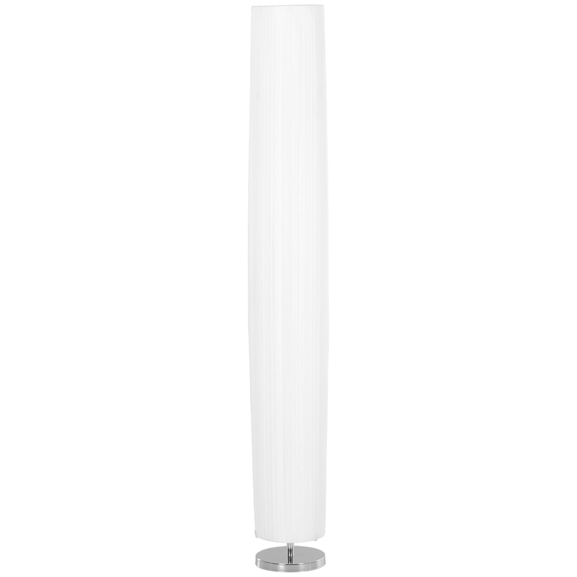 HOMCOM Stehlampe, 3 x E27 bis 40 W (nicht im Lieferumfang enthalten), Bodenlampe Edelstahl Textilschirm