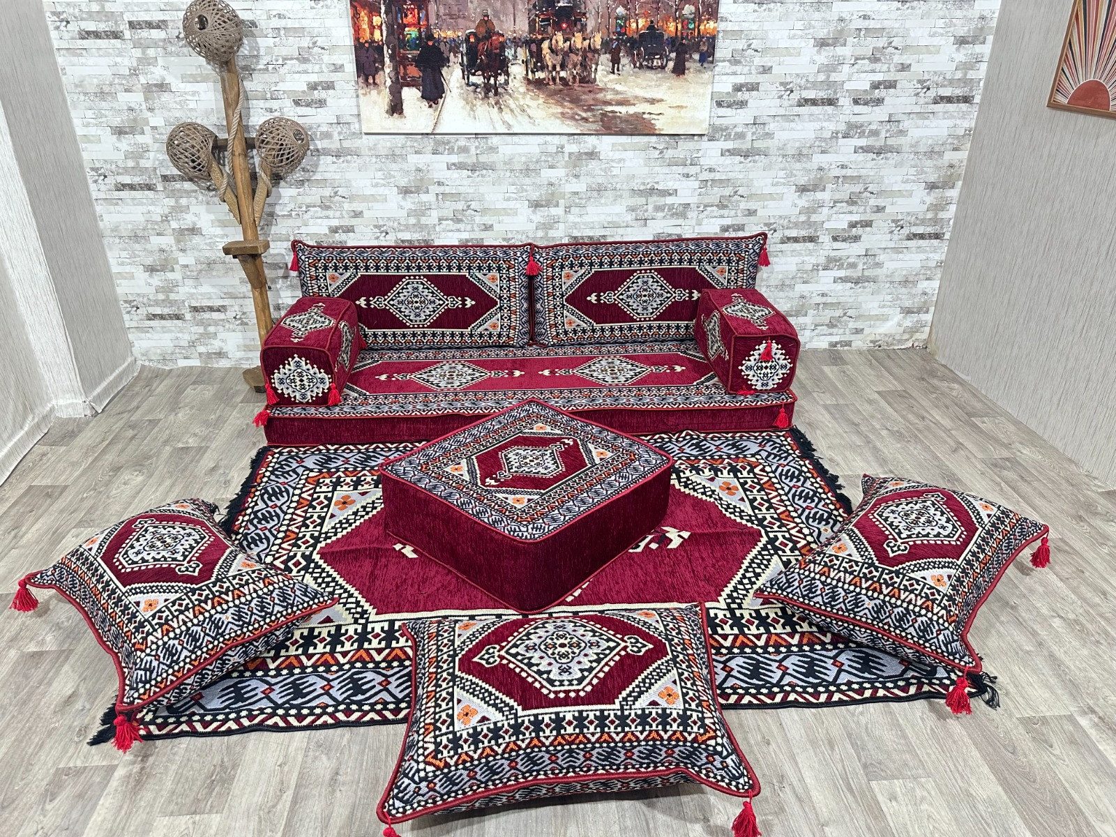 CaddeBuy Sofa Orientalisches Sofa, Majlissofa, Orientalische Sitzecke, Bodensitzsofa, 10 Teile