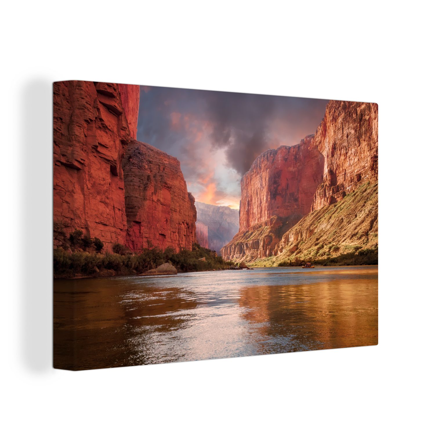 dem auf Grund OneMillionCanvasses® Grand Wasser Canyon, Wandbild des St), (1 Leinwandbilder, Aufhängefertig, Leinwandbild 30x20 cm Wanddeko,