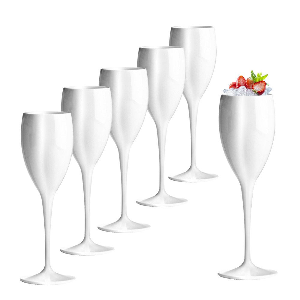 Doimoflair Sektglas Doimoflair Sektglas aus Kunststoff Bruchsicher Sektkelch 17 cl.