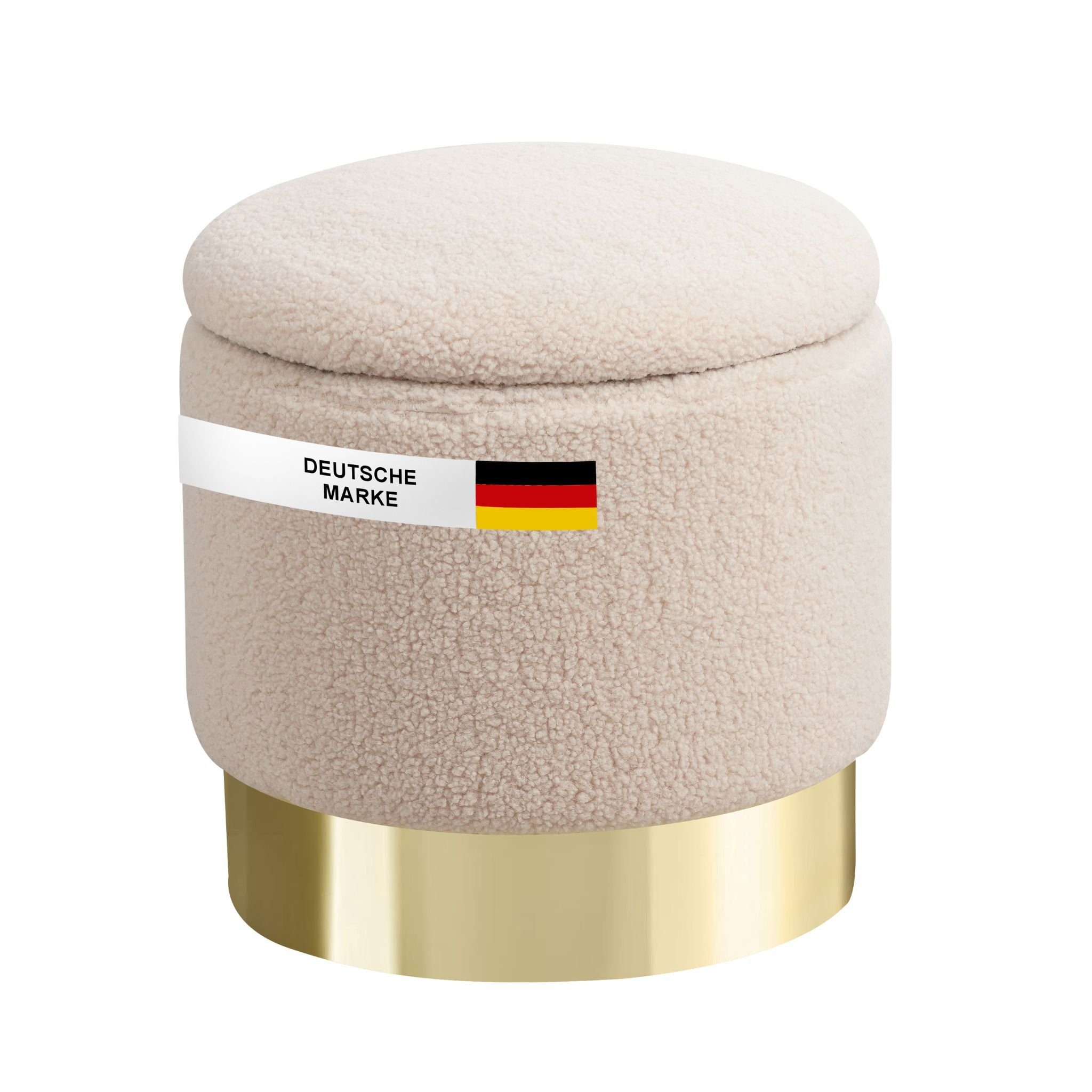 Polsterhocker Albatros Hocker mit Stauraum Nizza Sitzhocker mit Stauraum, Modern