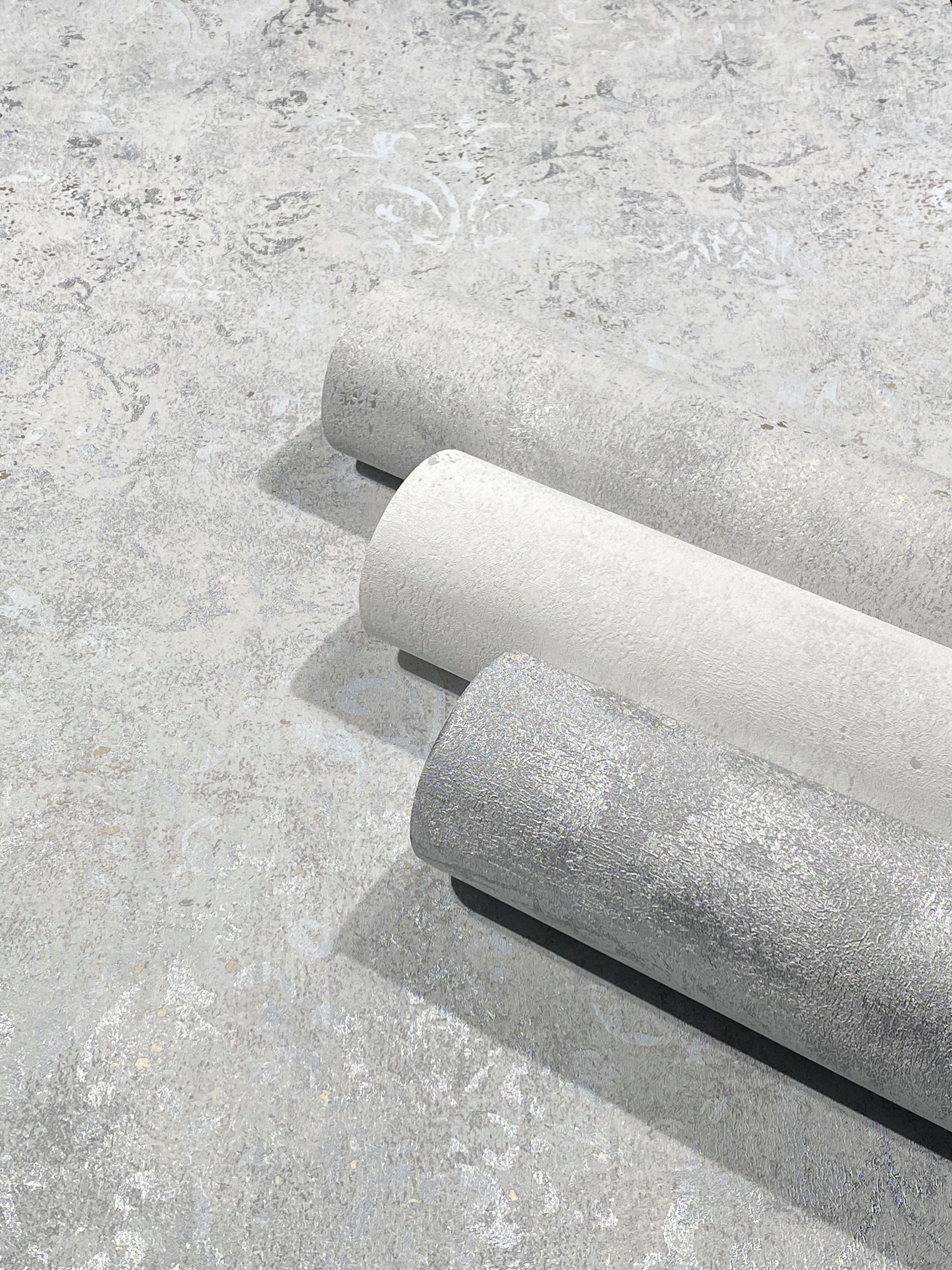 Marburg Vliestapete Concrete, strukturiert, glänzend, moderne Tapete für Wohnzimmer Schlafzimmer Küche