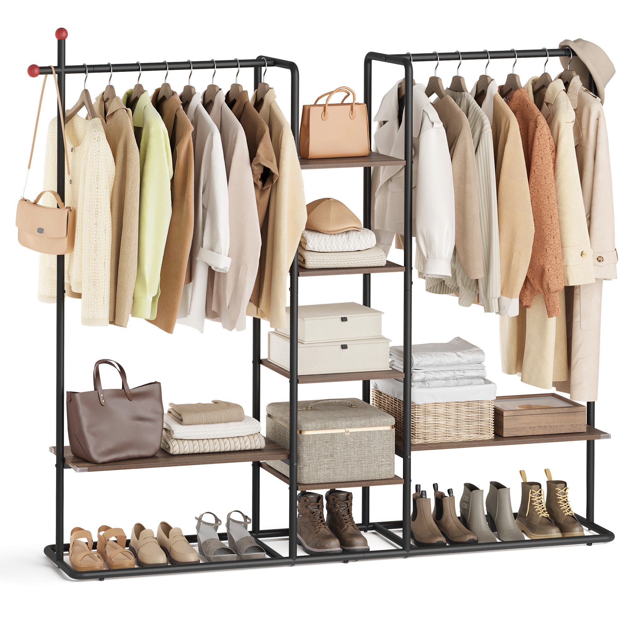 SONGMICS HOME Kleiderständer, Garderobenständer, offener Kleiderschrank, günstig online kaufen