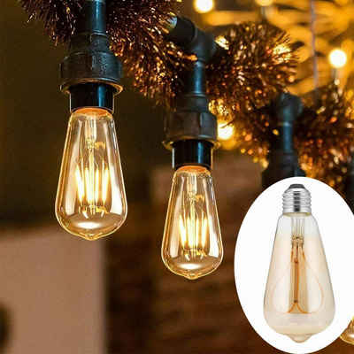 oyajia Flutlichtstrahler 4W LED Edison Glühbirne, Retro Liebe Bulb, Warmweiß