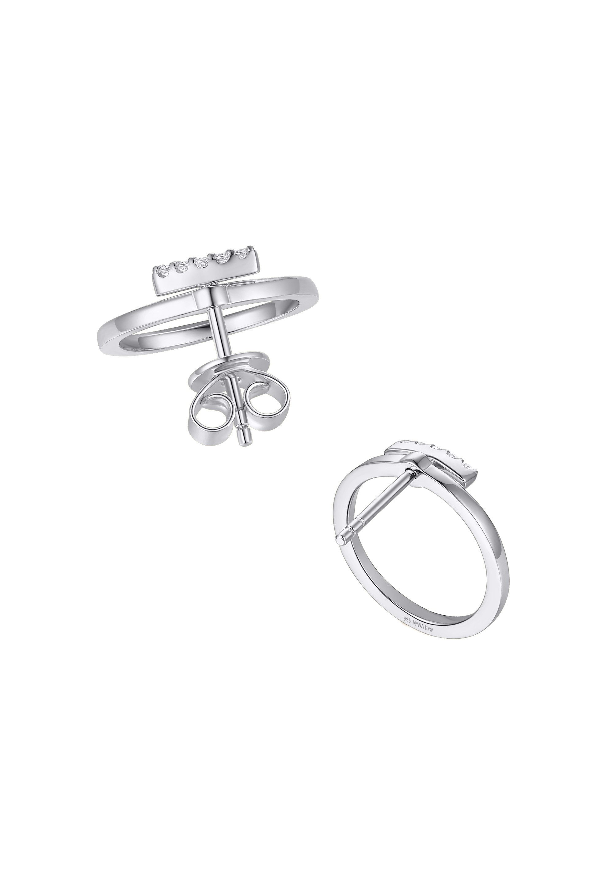 NANA KAY Paar Ohrstecker French Chic, mit farblosem Stein