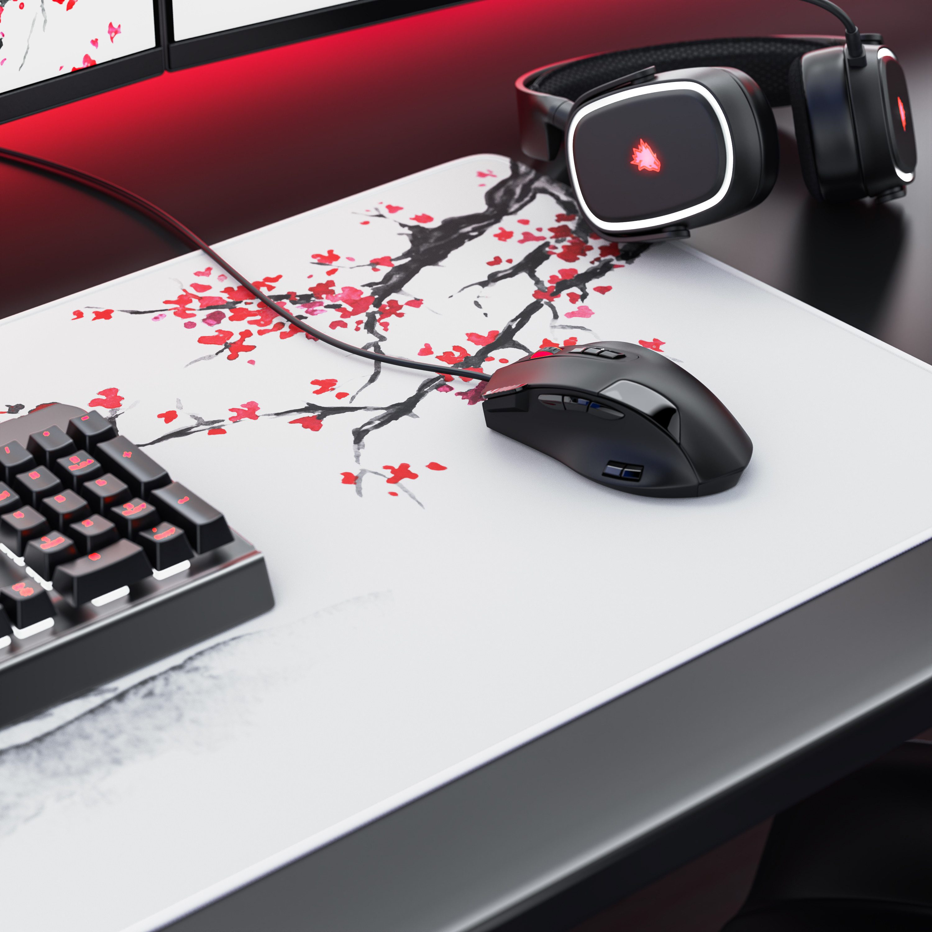Titanwolf Gaming Mauspad XXL Speed Mousepad 900 x 400 x 3 mm, Schreibtischauflage, abwaschbar (1-St), rutschfeste Rückseite, Geschwindigkeit & Präzision, Ink Sa – Bild 5 von 5