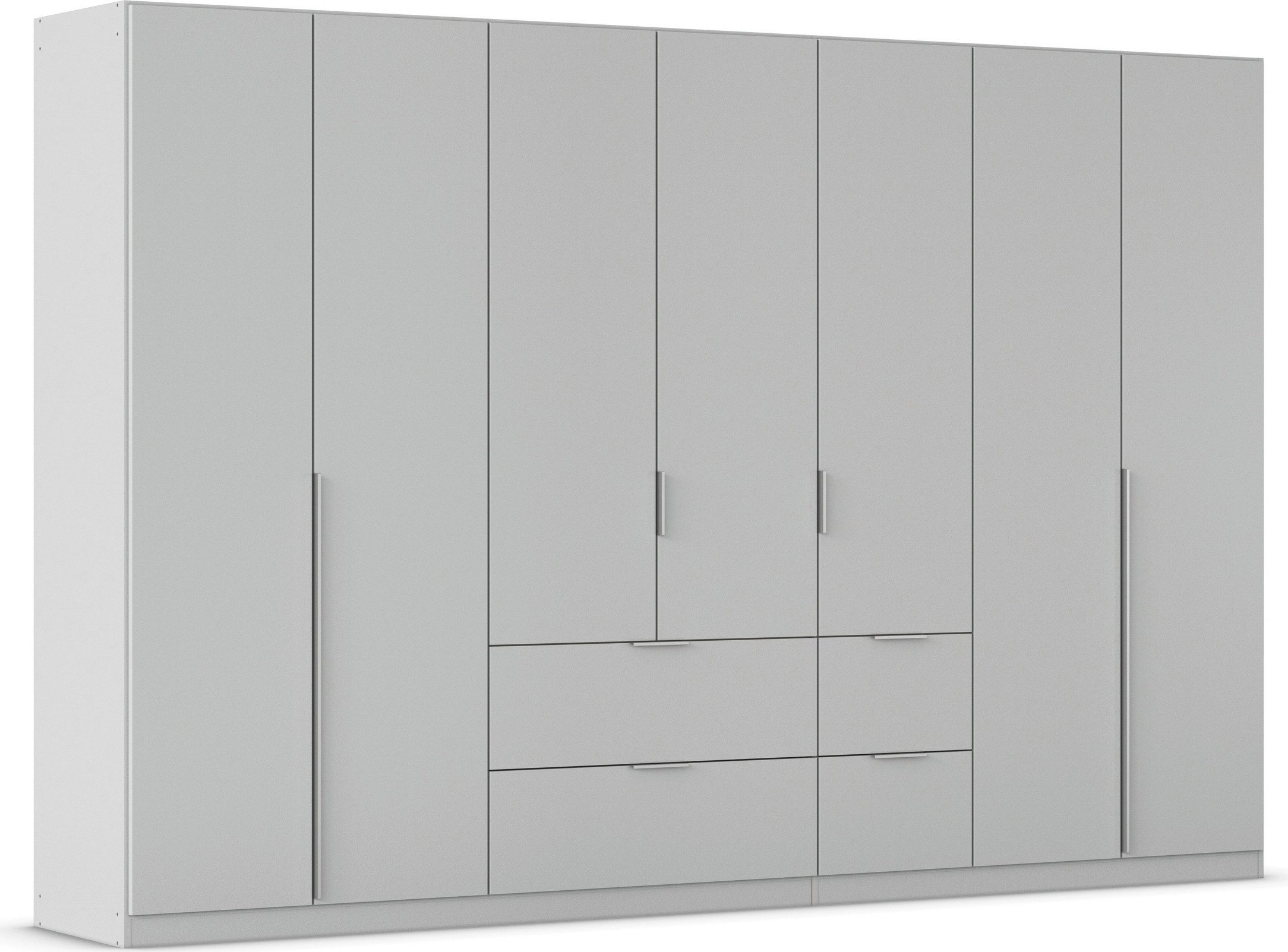 OTTO home Drehtürenschrank Kleiderschrank Schrank Garderobe AGORDO mit Dekor- oder Hochglanzfront (in zwei Griff-Farben, Breite 315 cm) mit Außenschubkästen, Serie in 7 Breiten und 2 Höhen MADE IN GERMANY