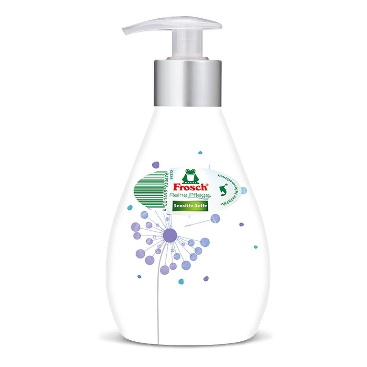 FROSCH Handseife Frosch Reine Pflege Sensitiv-Seife 300ml - Designflasche (1er Pack)