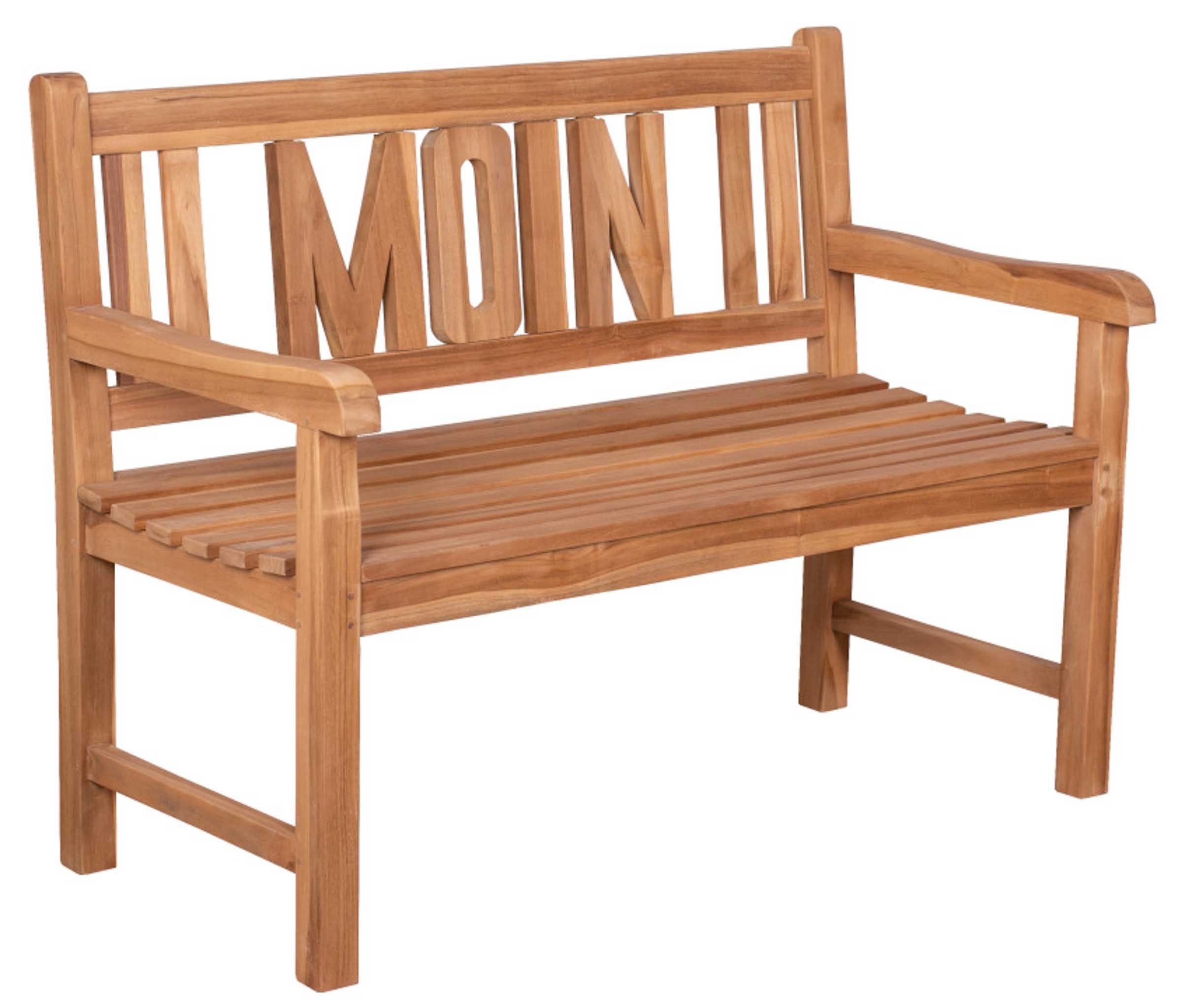 MR.DEKO Gartenbank Moin Teak 120 cm günstig online kaufen