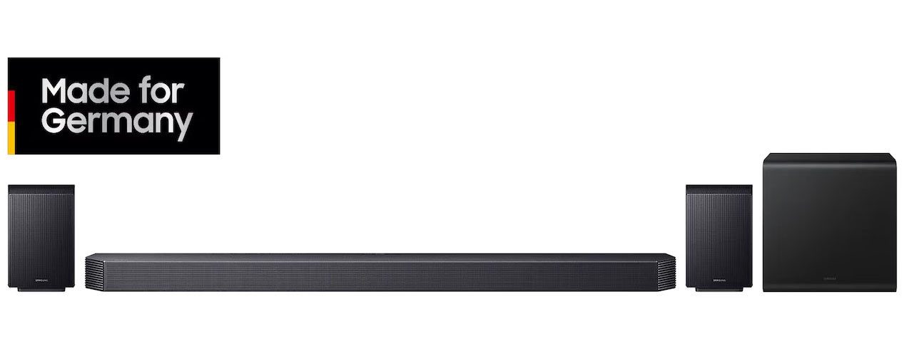 Samsung HW-Q935GH Soundbar 9.1.4 (Bluetooth, WLAN (WiFi), 42 W, 9.1.4-Kanal Surround-Sound, Kabelloser 6,5"-Dual-Subwoofer, DolbyAtmos)