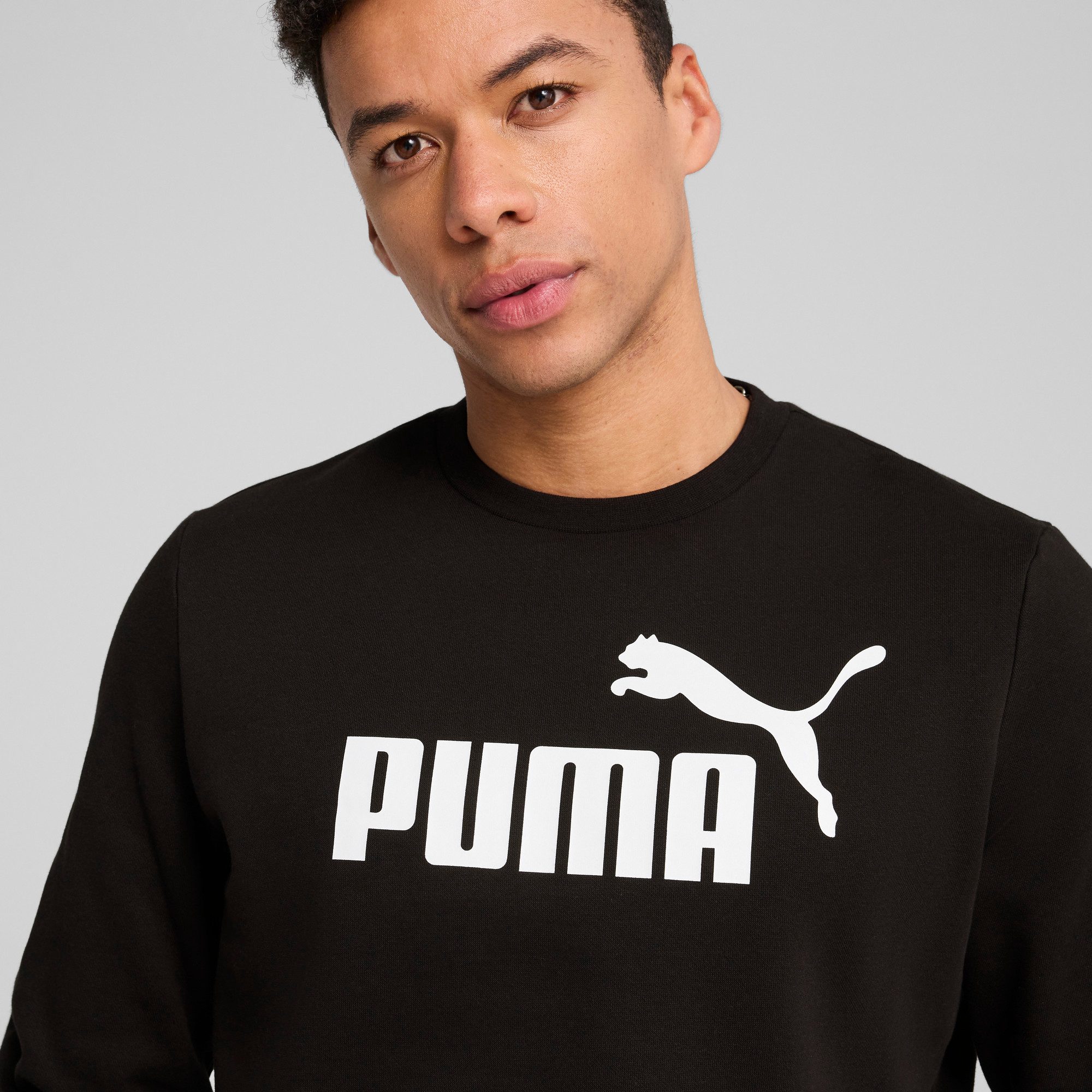 PUMA Langarmshirt ESS NO. 1 LOGO CREW FL Langarm, reguläre Passform, Rundhalsausschnitt