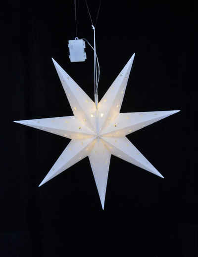 Spetebo LED Stern LED Weihnachtsstern 60x21 cm - 12 warmweiße LED, Deko Papierstern hängend - Weihnachten Advent