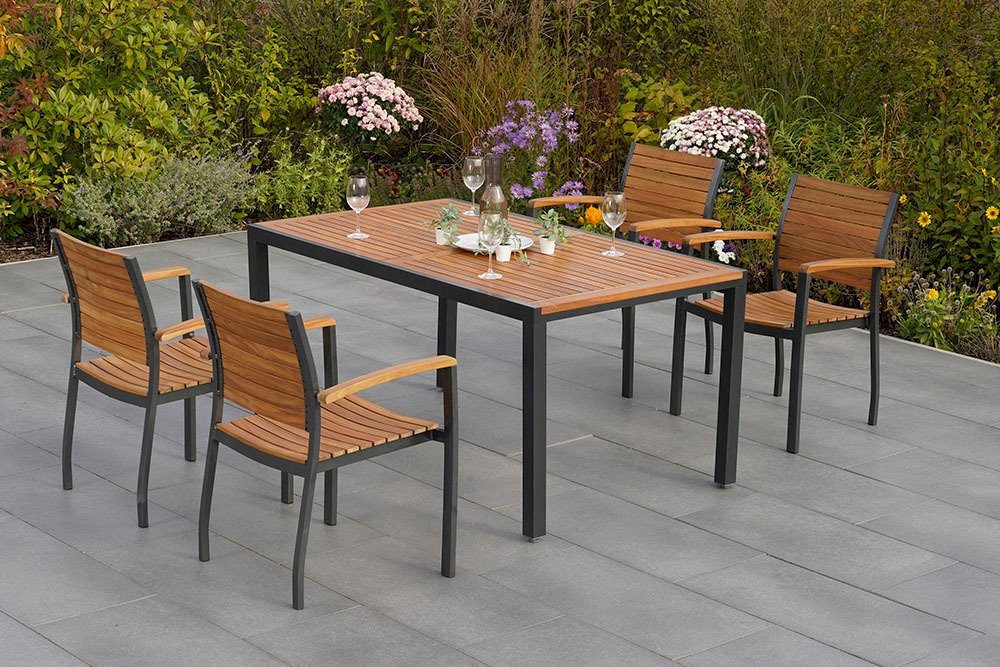 MERXX Garten-Essgruppe Santorin, (5-tlg)