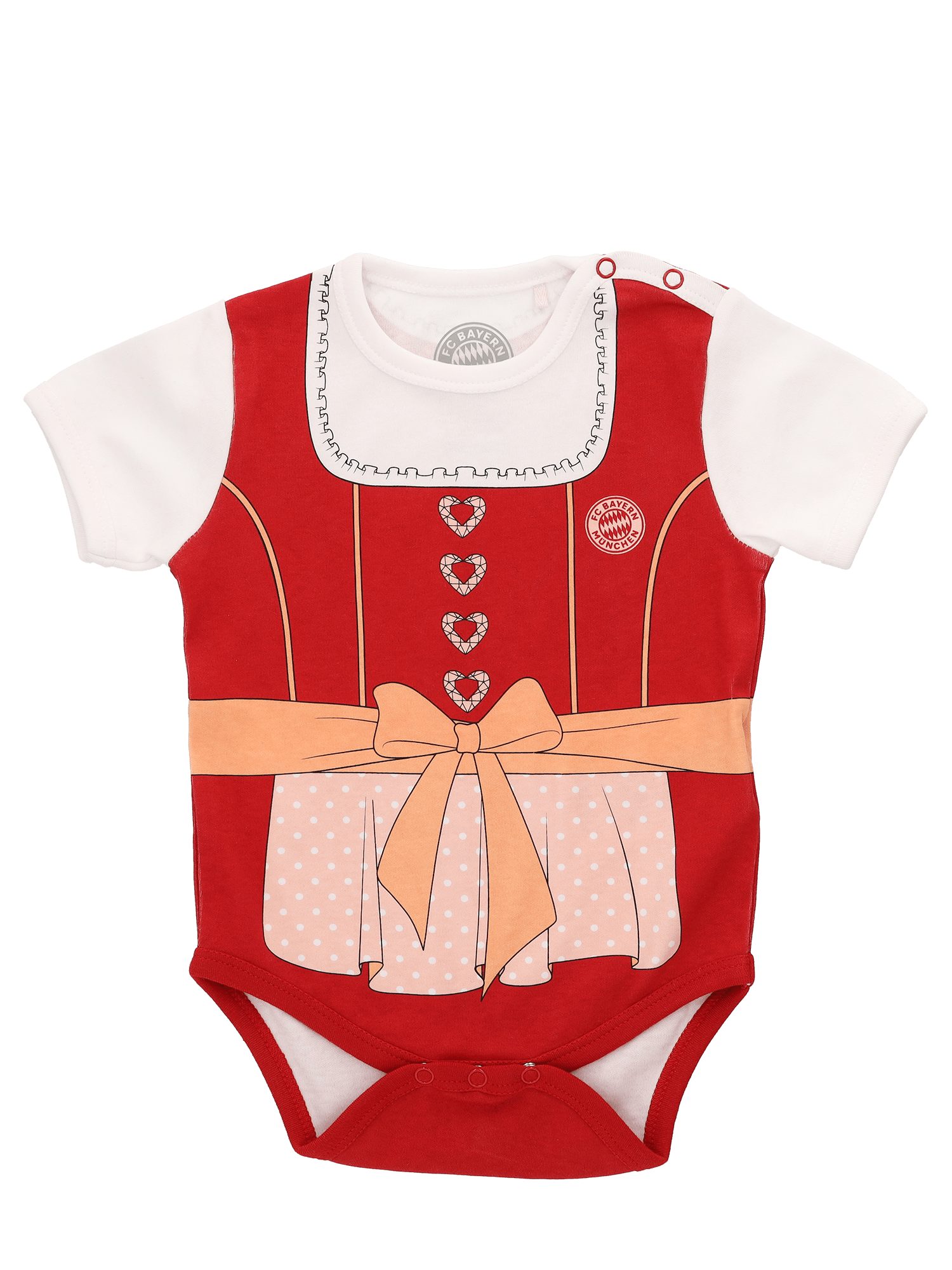 FC Bayern München Body FC Bayern München, Strampler Family Winter, Baby, Rot/Weiß