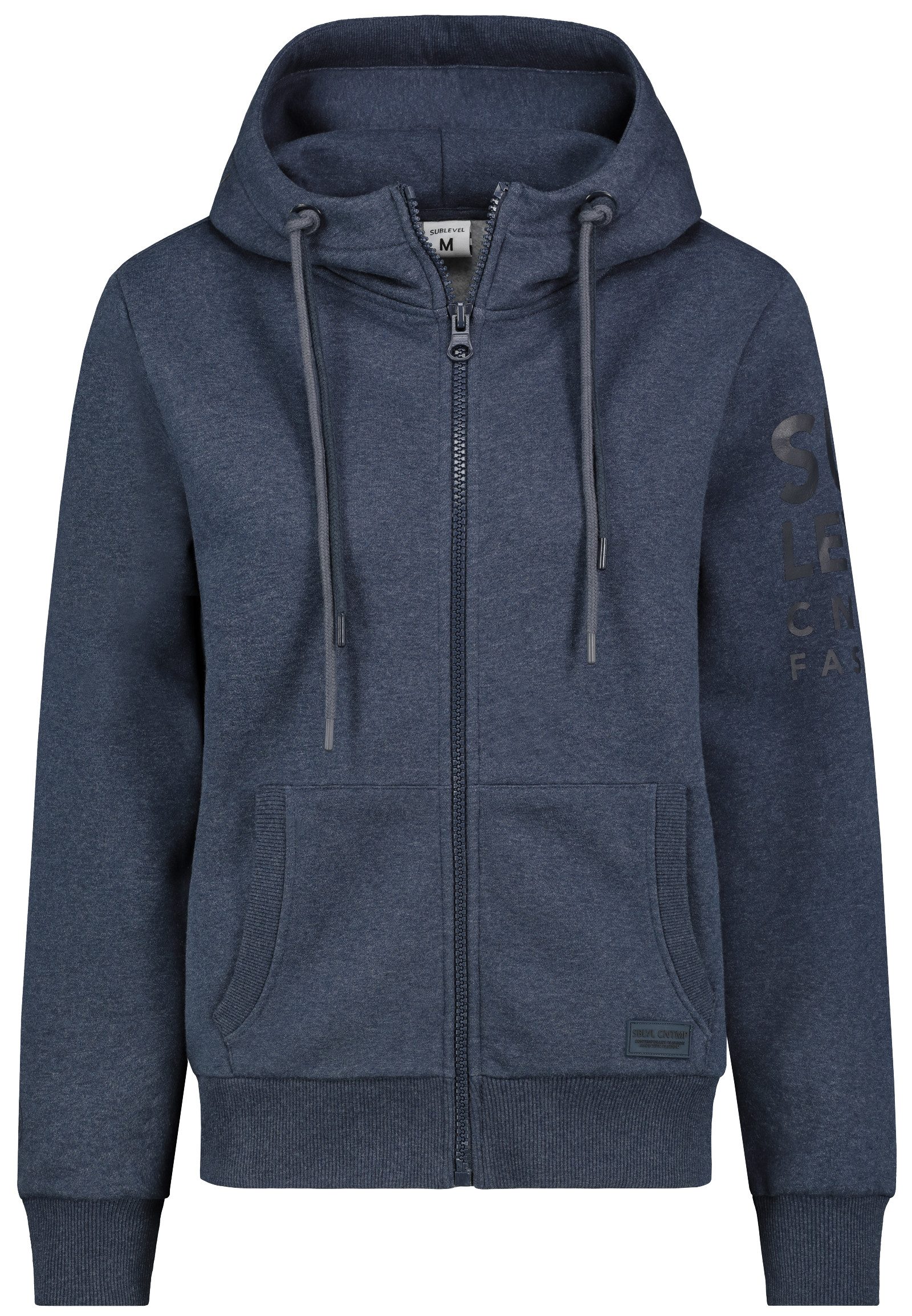 SUBLEVEL Trainingsjacke Weiche Kapuzen Sweatjacke mit Reißverschluss und Pr günstig online kaufen