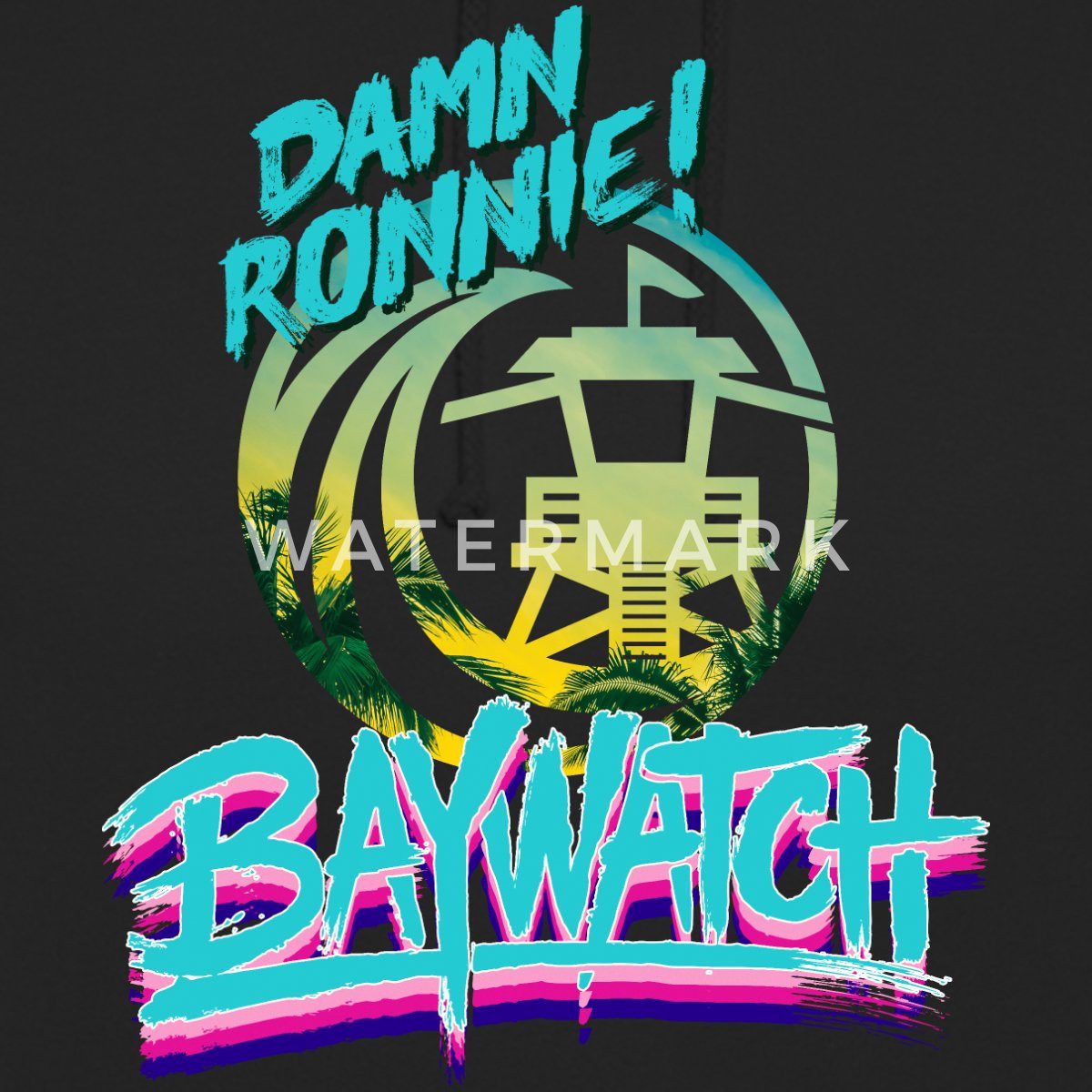 Spreadshirt Hoodie Baywatch Damn Ronnie Unisex Hoodie (1-tlg)