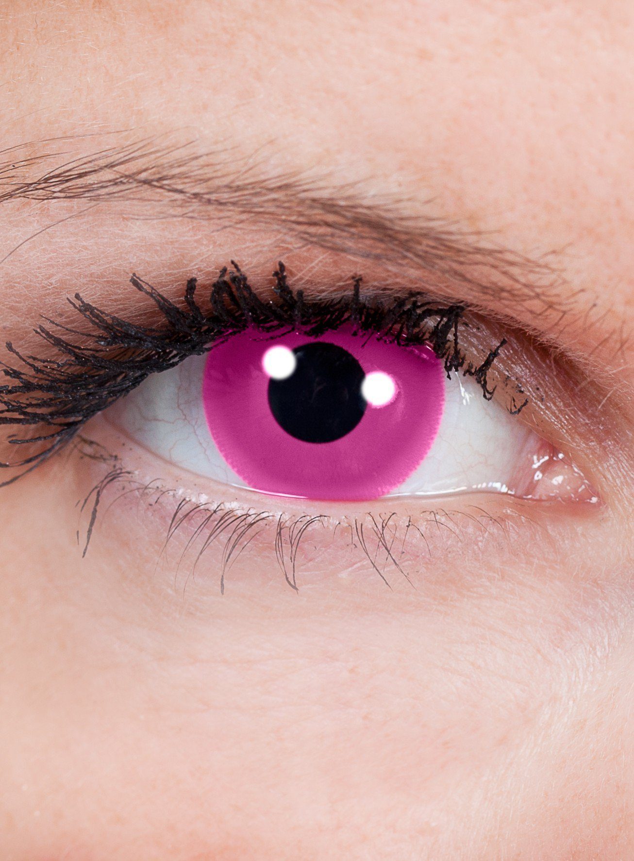 Metamorph Motivlinsen Pink Manga - Hexen Halloween Kontaktlinsen, Motivlinsen ohne Sehstärke