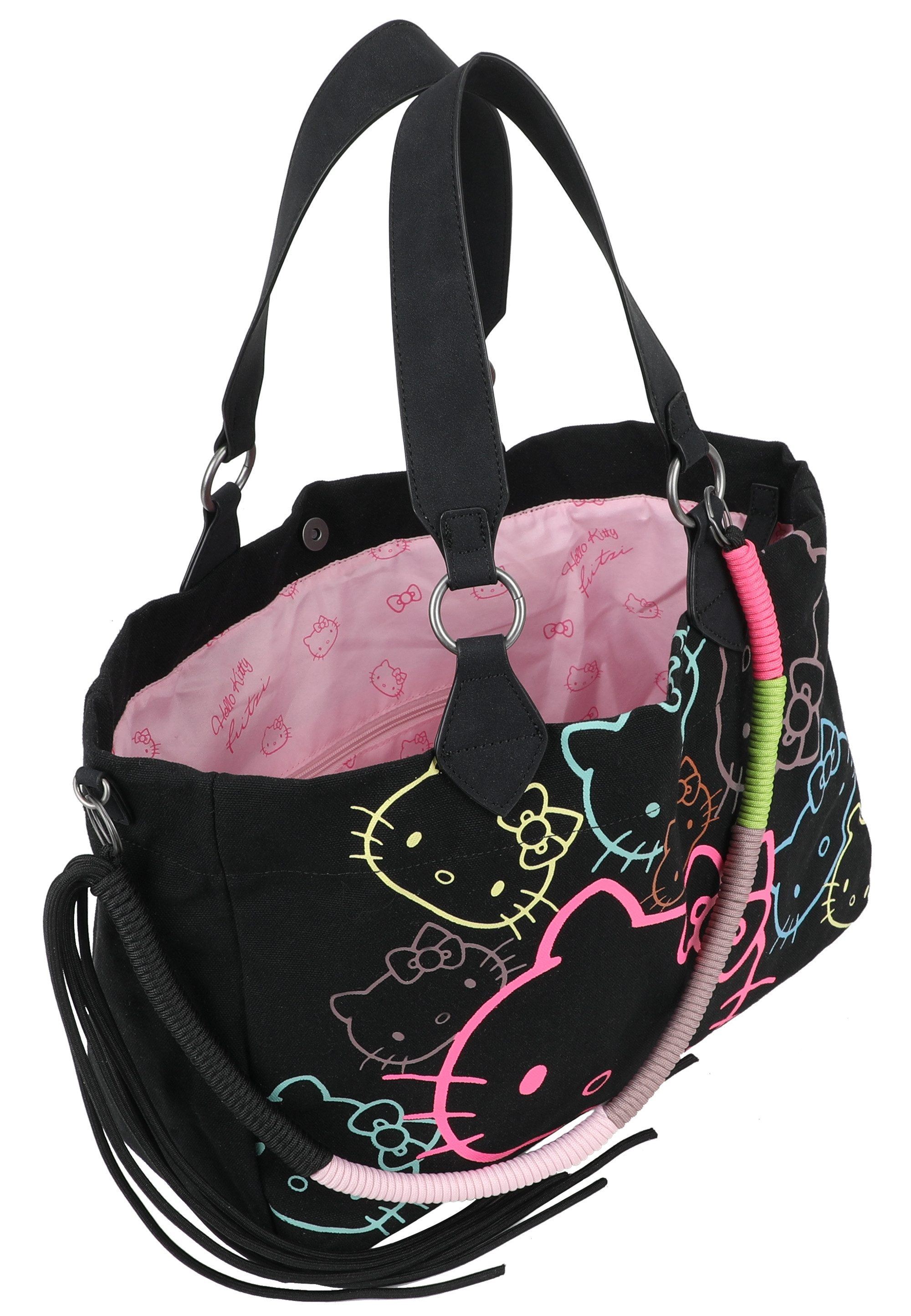 Fritzi aus Preußen Schultertasche Izzy Medium Limited Head Flocked, mit tollen Hello Kitty-Prints