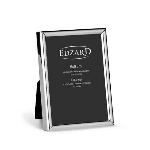 EDZARD Bilderrahmen Genua, für 6x9 cm Foto - edel versilbert und anlaufgeschützt