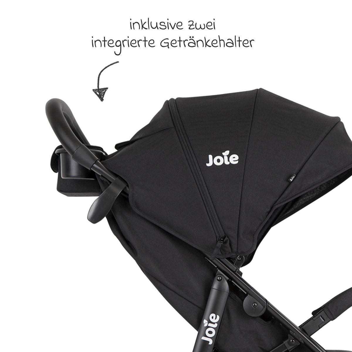 Joie Sportbuggy Litetrax - Shale, stroller with reclining position including footmuff & rain cover up to 22 kg
