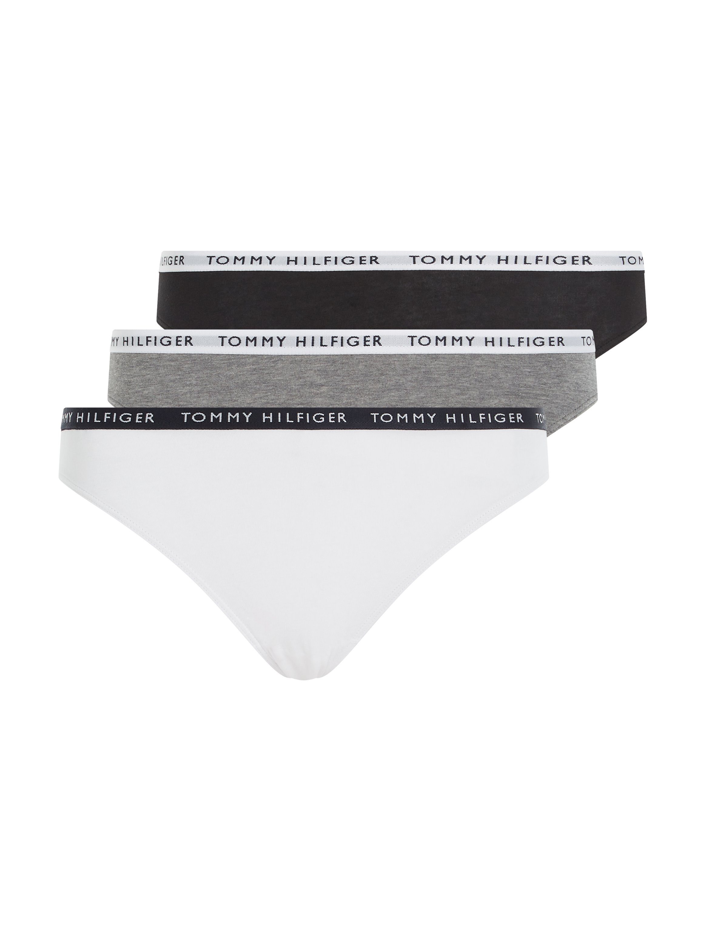 Tommy Hilfiger Underwear Bikinislip (3-St) grey white medium mit htr black / / schmalem Logobündchen