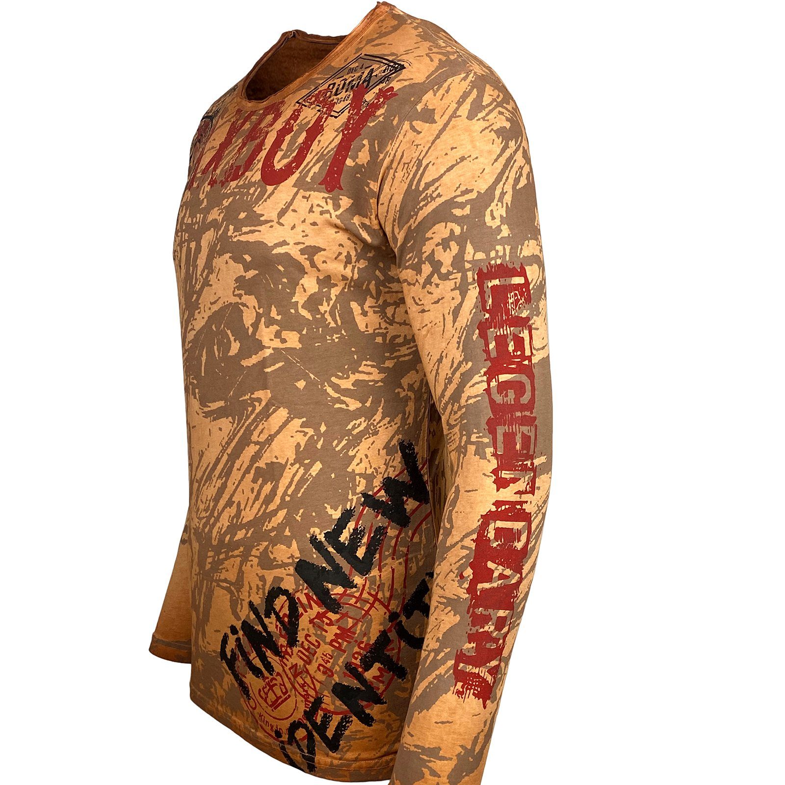Baxboy Longshirt Baxboy Herren Longsleeve T-Shirt Moderner Männer Langarmshirt B-701 – Bild 3 von 5