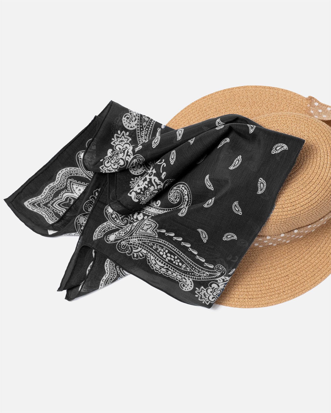 MayTree Seidentuch Baumwolle und Seide quadratisch 65x65cm, Bandana, (Stück), 70% Baumwolle, 30% Maulbeerseide mit handrolliertem Rand