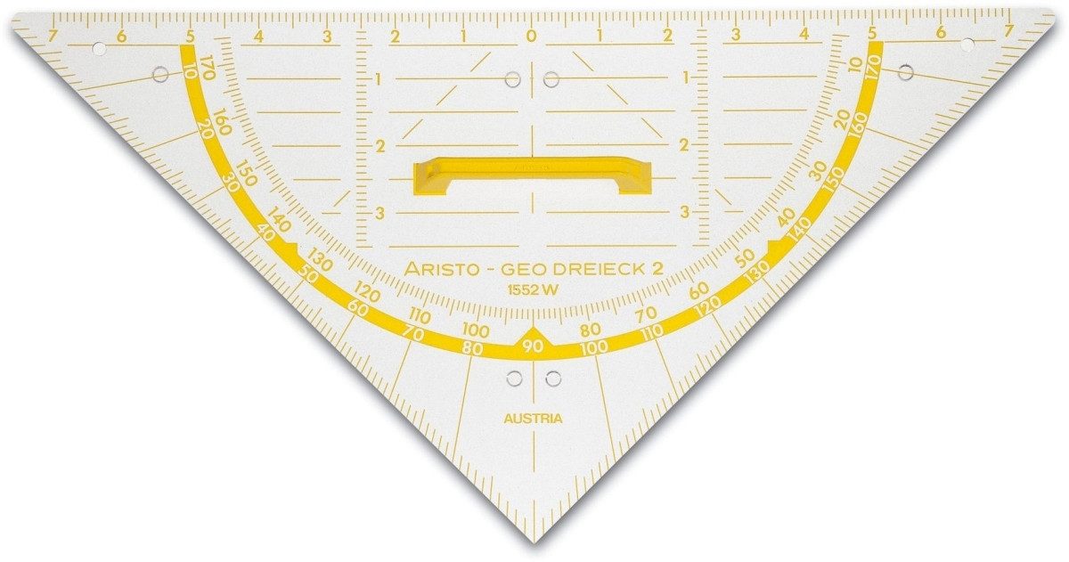 ARISTO Geodreieck Dreieck für Wandtafel Kunststoff 80cm transparent