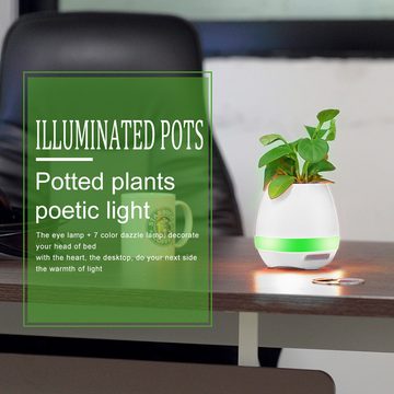 NASUM Anzuchttopf TOKQI Smart Flower Pot – Innovatives Pflanzengefäß mit Lautsprecher, Bluetooth, energiesparend