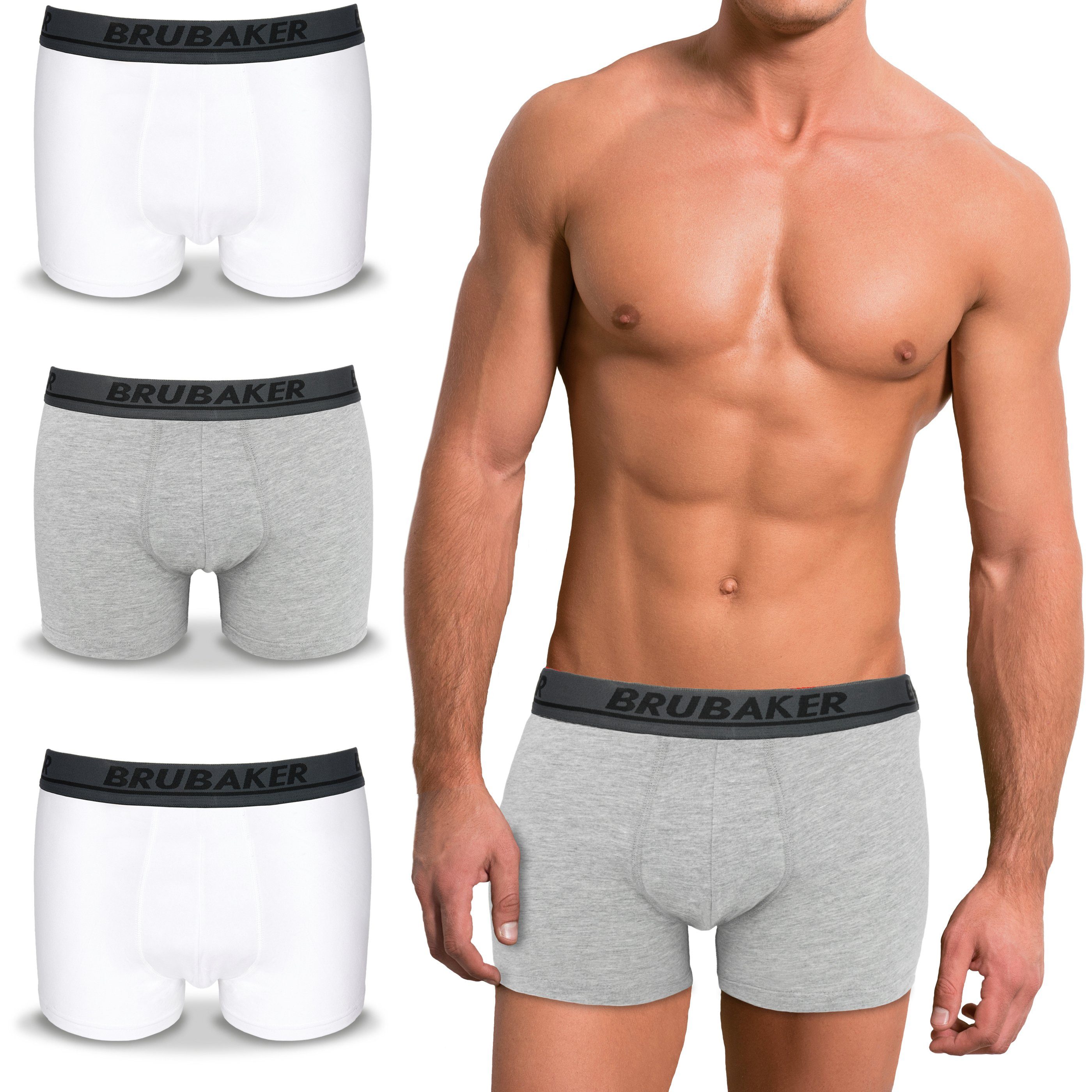 Boxershorts 4er Pack Herren Unterhose - Atmungsaktiv ohne Eingriff - Retroshorts