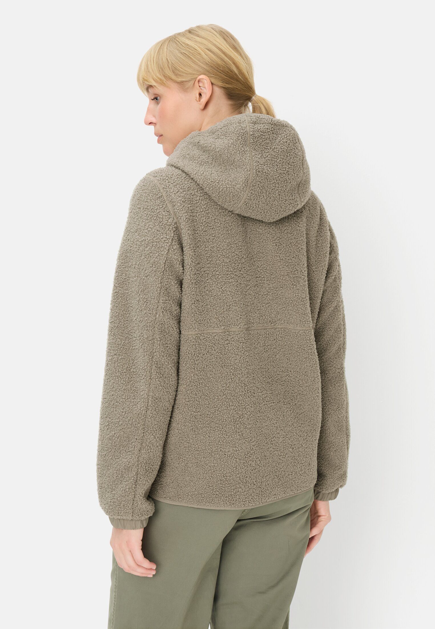 camel active Fleecejacke mit fester Kapuze Langarm Reflektierende Details