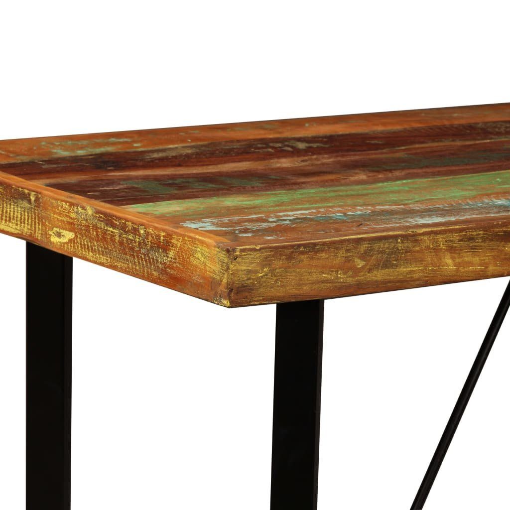 vidaXL Essgruppe 5-tlg. Bar-Set Altholz Massiv, Echtleder und Canvas, (4-tlg)
