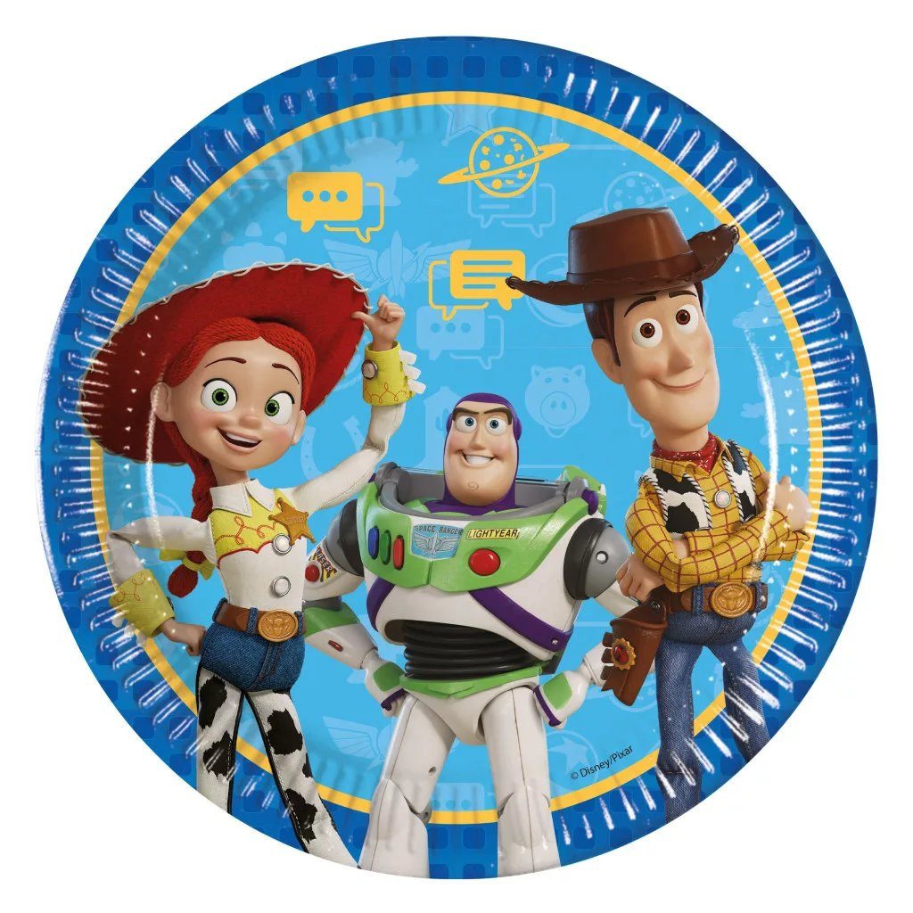 Disney Kindergeschirr-Set Disney Toy Story On a Mission Pappteller 8 Stück, 23 cm