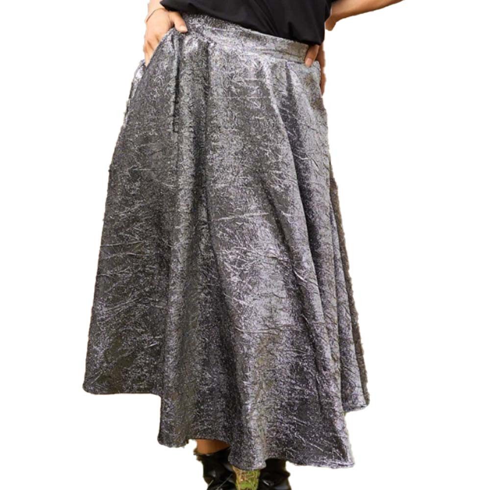 Miss Goodlife Midirock MG13189 Rock Shimmer Pleat – Anthrazit