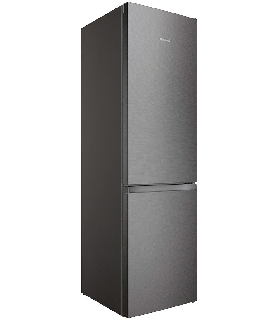 BAUKNECHT Kühl-/Gefrierkombination freistehend KGNF 210C2IN, 202,7 cm hoch, 59,6 cm breit, MultiCoolFlow-System, Total NoFrost, Active Freeze, 367 l, Griffmulde