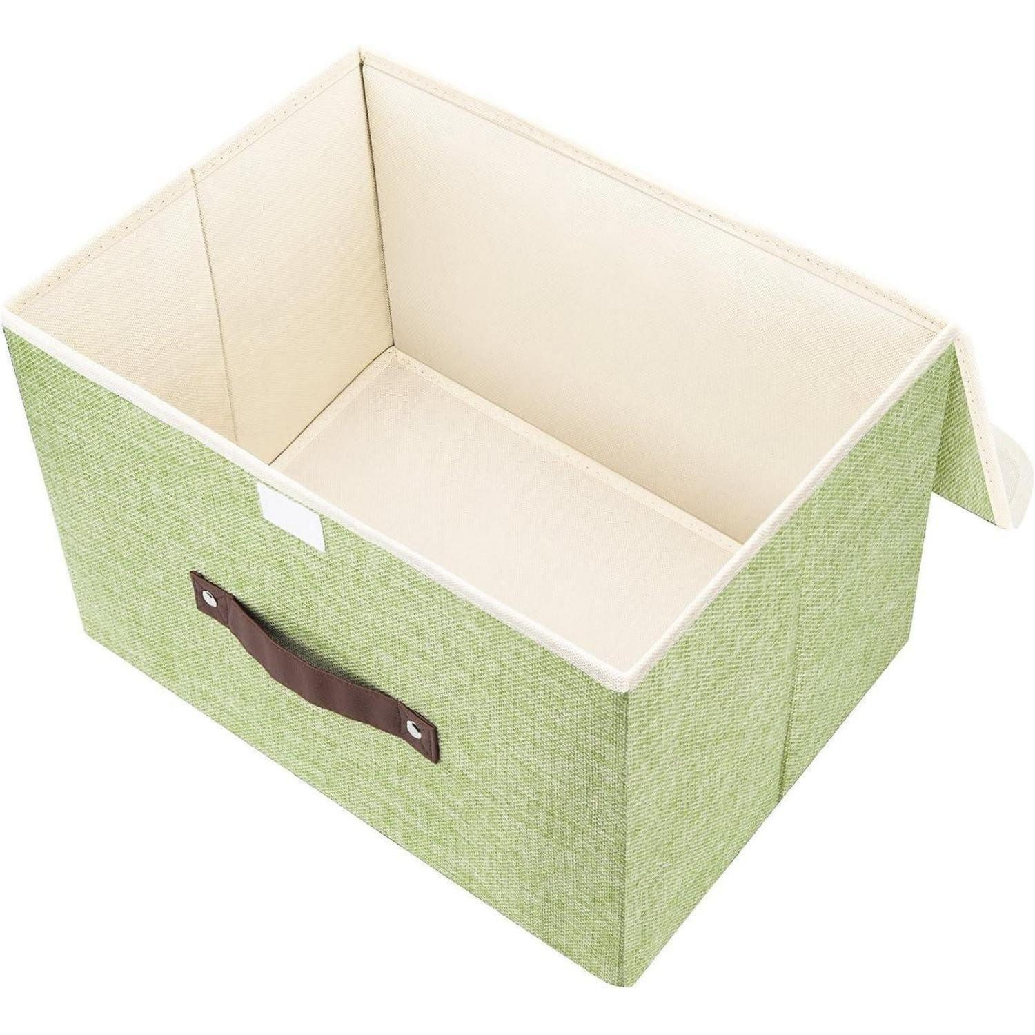 LuxusKollektion Faltbox Aufbewahrungsbox Faltbar mit Deckel 5er Grün