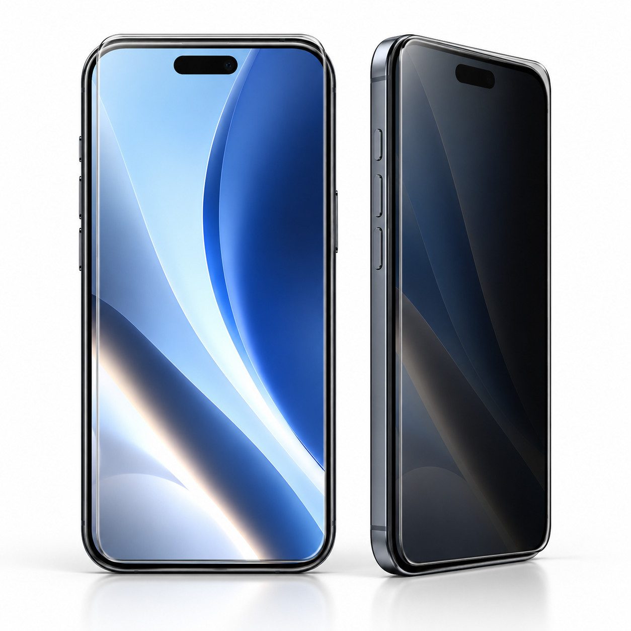 Ventarent Displayschutzglas Privacy-Blickschutz für Apple iPhone 18 Pro, im Set, 2 Stück, 9H Hartglas, oleophobe Beschichtung und casefreundliche Passform – Bild 2 von 5