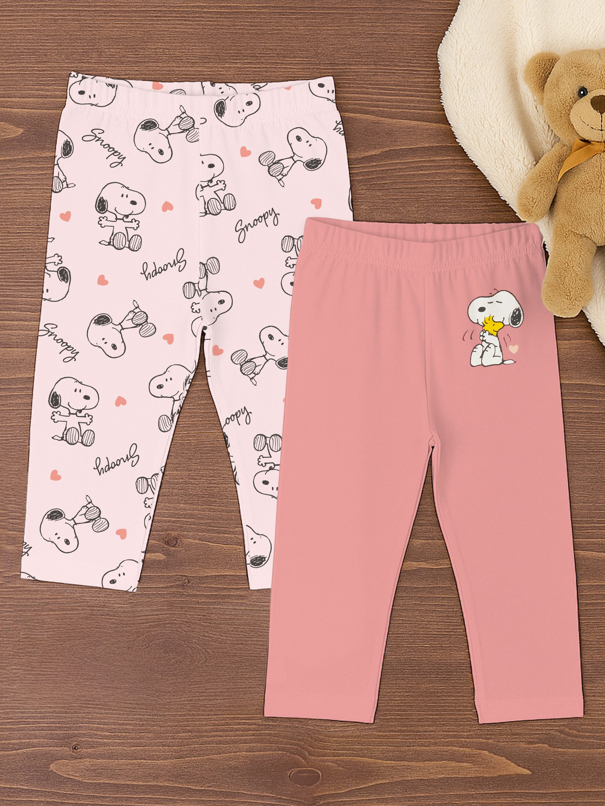 United Labels® Stoffhose Peanuts Snoopy Baby Leggings Hose Leggins Babyhose (2er Pack)