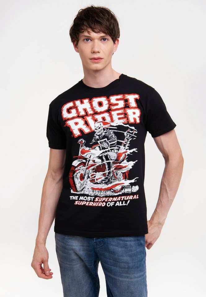 LOGOSHIRT T-Shirt Marvel Comics - Ghost Rider mit lizenziertem Print