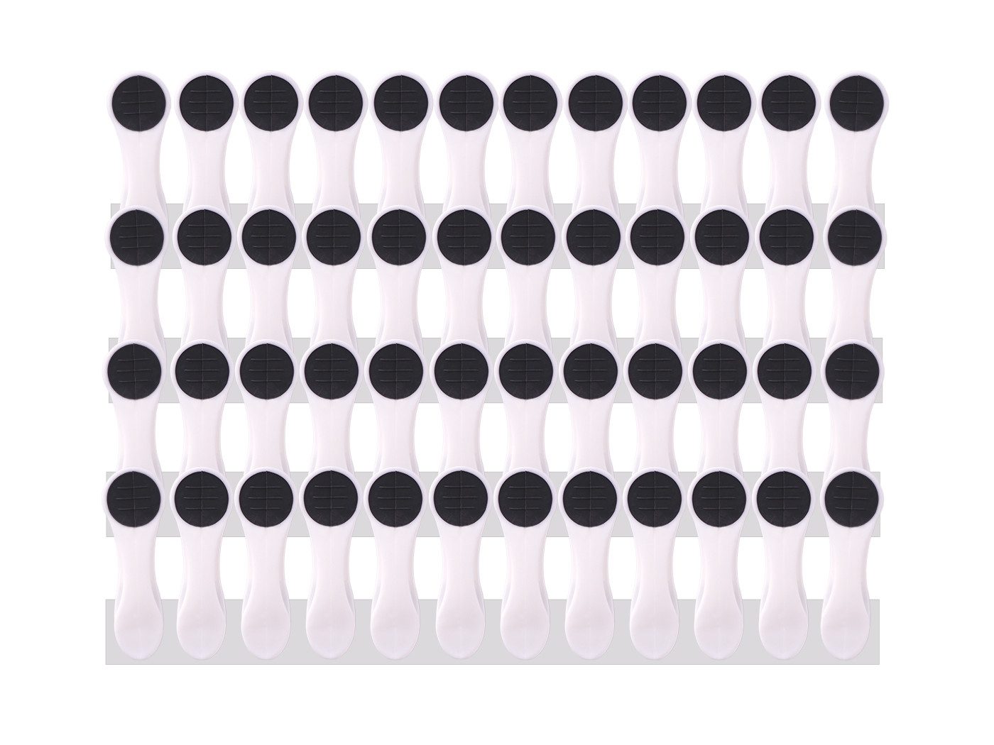 trendfinding Wäscheklammern 48 Wäscheklammern mit Spiralfedern und Softgrip, Mit neuester Klammertechnik für empfindliche Wäsche