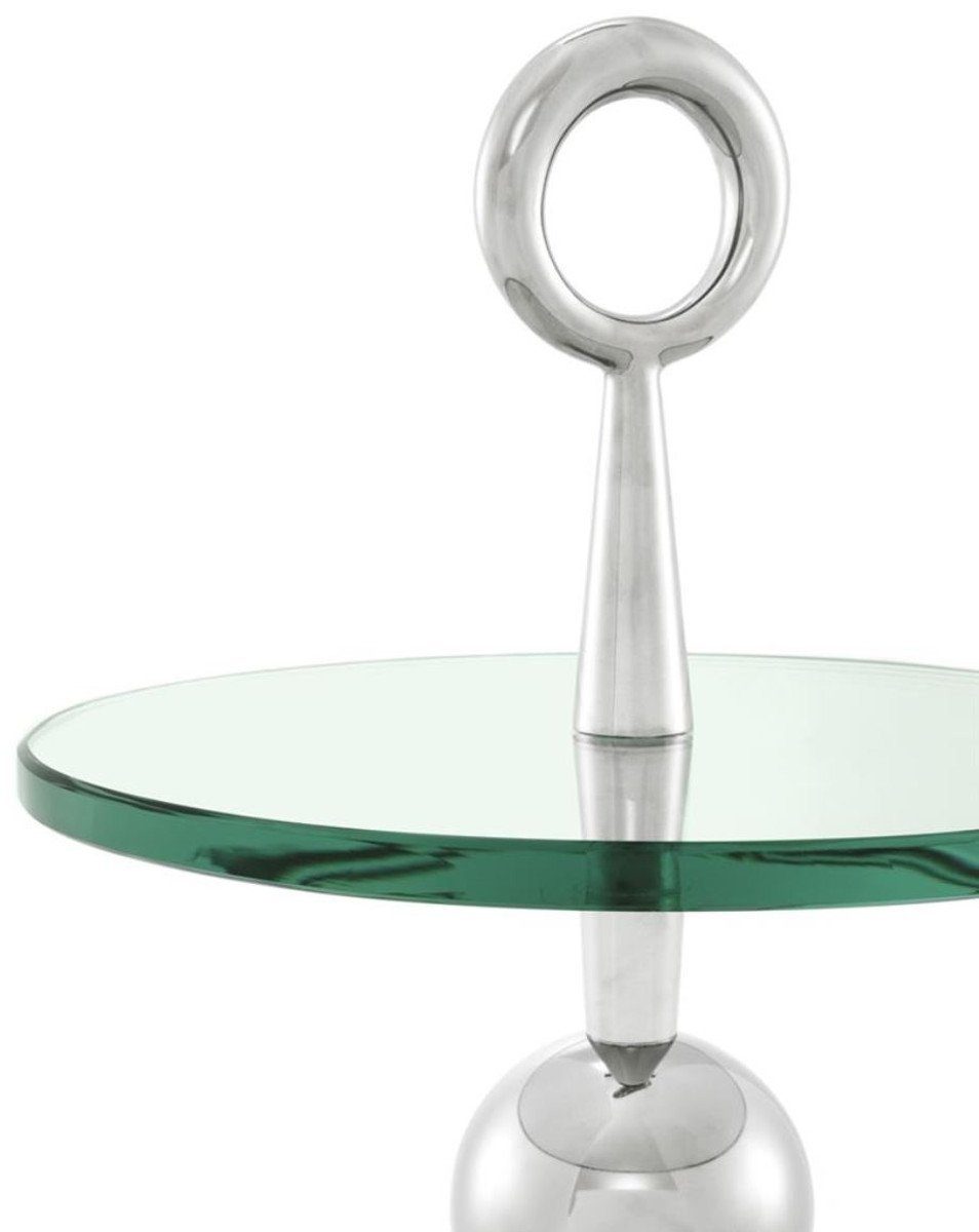cm Tisch Beistelltisch Casa Beistelltisch mit 40 silber Glasplatte Luxus Hotel in Padrino - H. 72 x