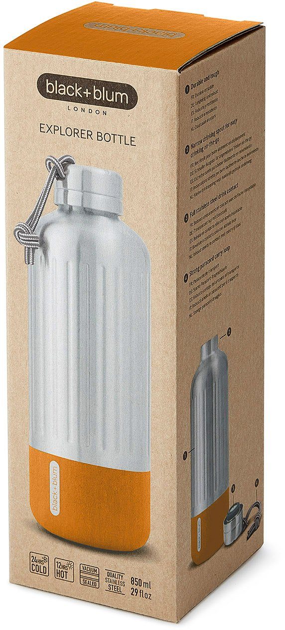 850 Explorer, Edelstahl, Isolierflasche black+blum orange ml