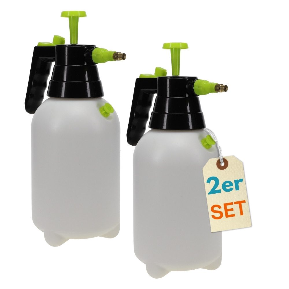 GarPet Drucksprühgerät 2er Set Drucksprüher 1,5 L Sprühflasche Drucksprühgerät Pumpflasche