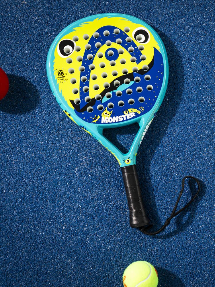 Head Padelschläger Monster Kids 300g/Rund tealblau/lime – Bild 2 von 3