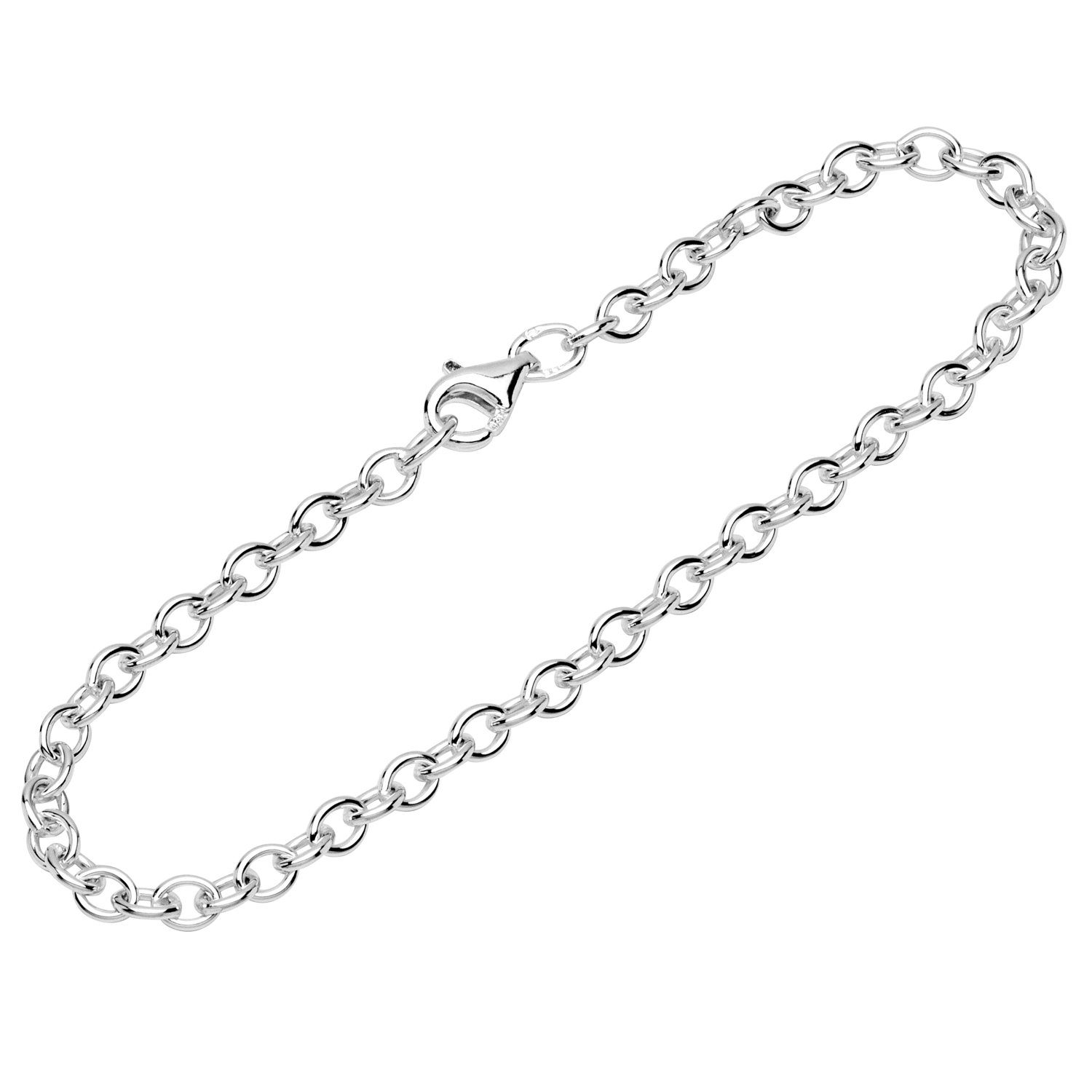 NKlaus Silberarmband Armband 925 Sterling Silber 19cm Weit Ankerkette r (1 Stück), Made in Germany